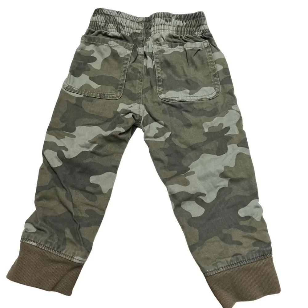 Gap Cotton Camo Print Lined Pants Toddler 2 Years Old euc